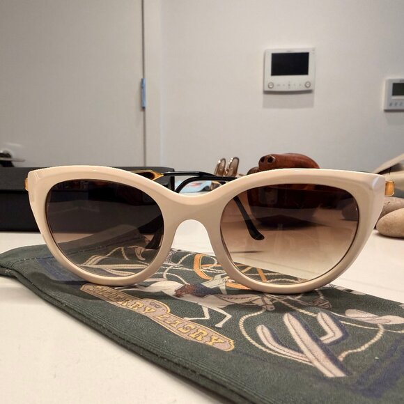 Thierry Lasry DIRTYMINDY Cat Eye Sunglasses - Cream/Ivory